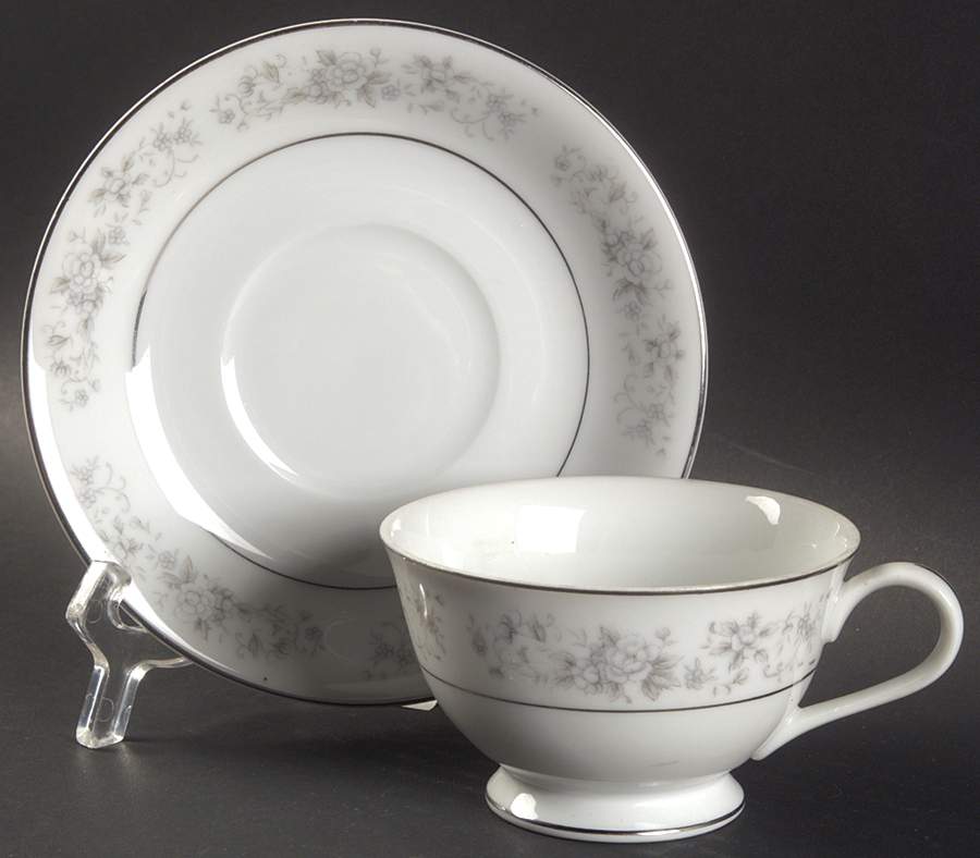 Heritage Footed Cup & Saucer Set by Crest Wood-1