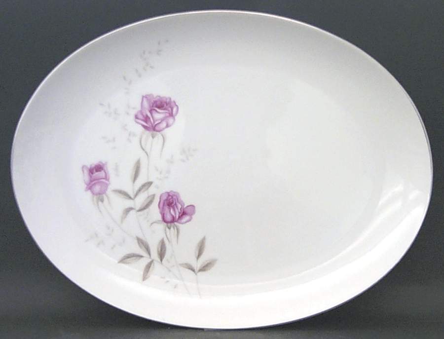 Misty Rose 14" Oval Serving Platter by Crest Wood-1