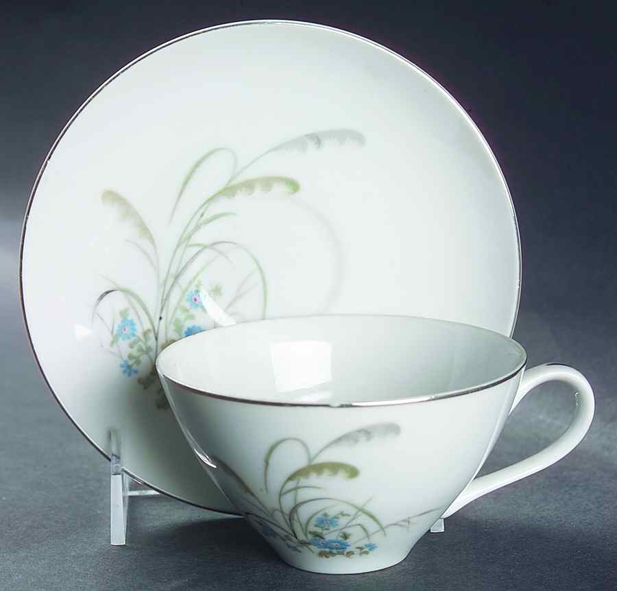 Spring Flat Cup & Saucer Set by Crest Wood-1