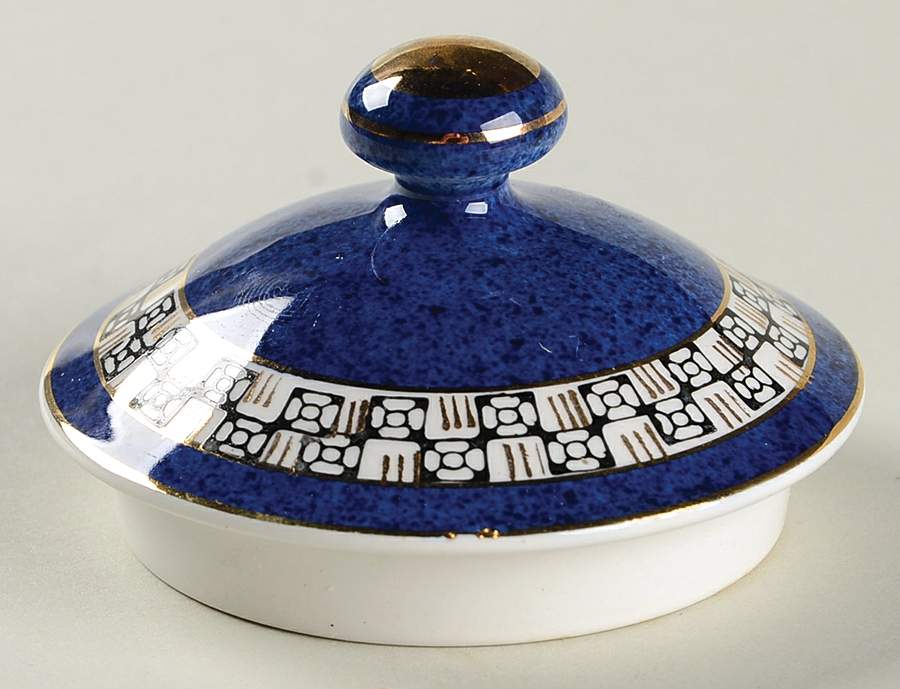 352 Blue Lid for Sugar Bowl by Craftsman (Japan)-1