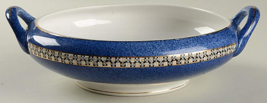 352 Blue Round Vegetable No Lid by Craftsman (Japan)-1