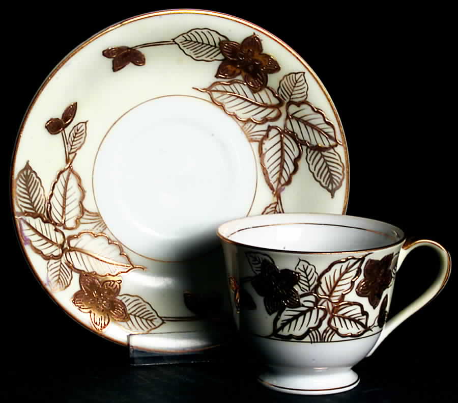 Anniversary Footed Demitasse Cup & Saucer Set by Craftsman (Japan)-1