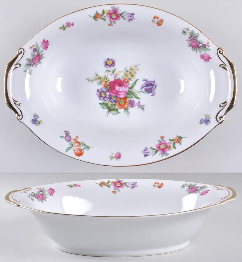 Dresden 11" Oval Vegetable Bowl by Craftsman (Japan)-1