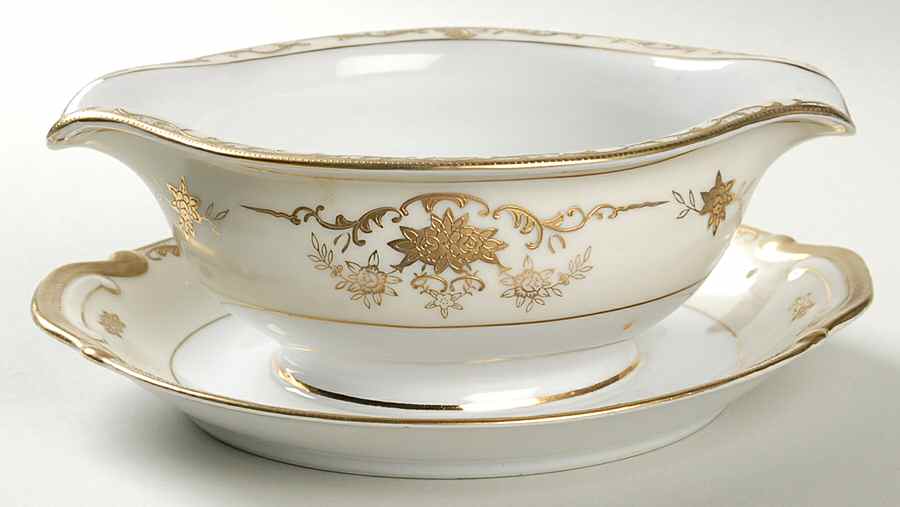 Eldorado Gravy Boat with Attached Underplate by Craftsman (Japan)-1