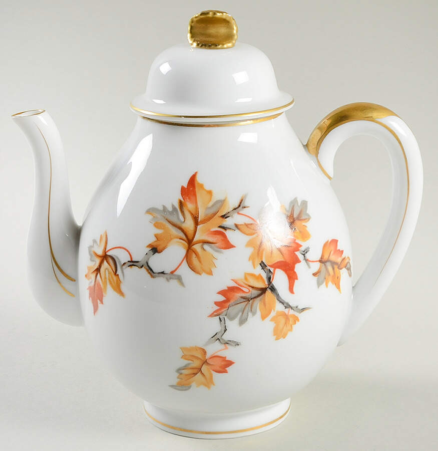 Golden Autumn Teapot & Lid by Craftsman (Japan)-1