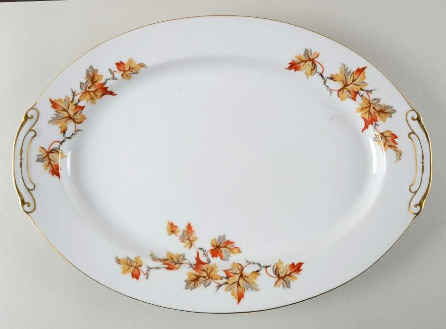 Golden Autumn 16" Oval Serving Platter by Craftsman (Japan)-1