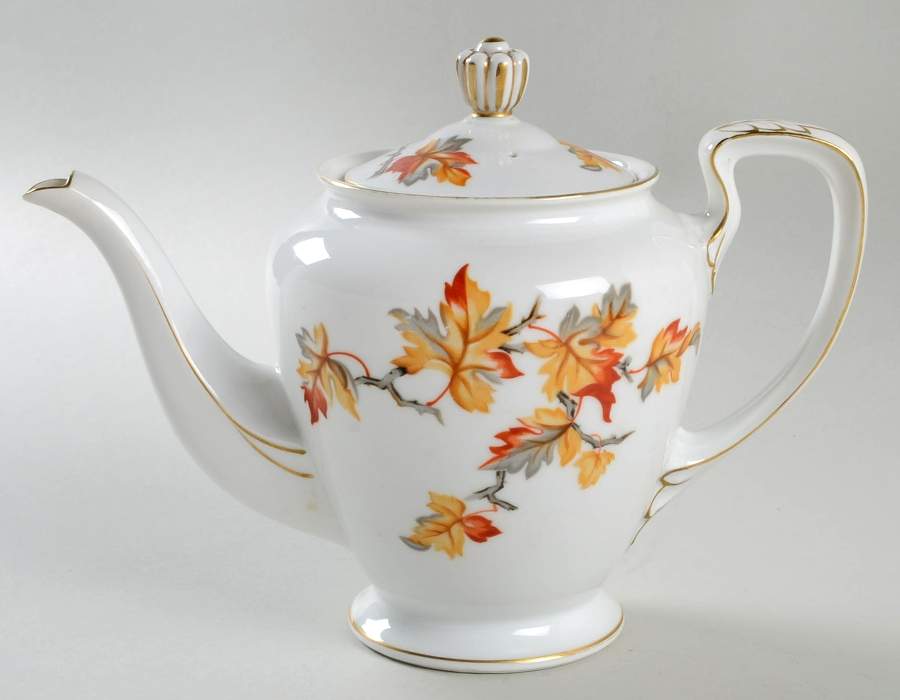 Golden Autumn Teapot & Lid by Craftsman (Japan)-1