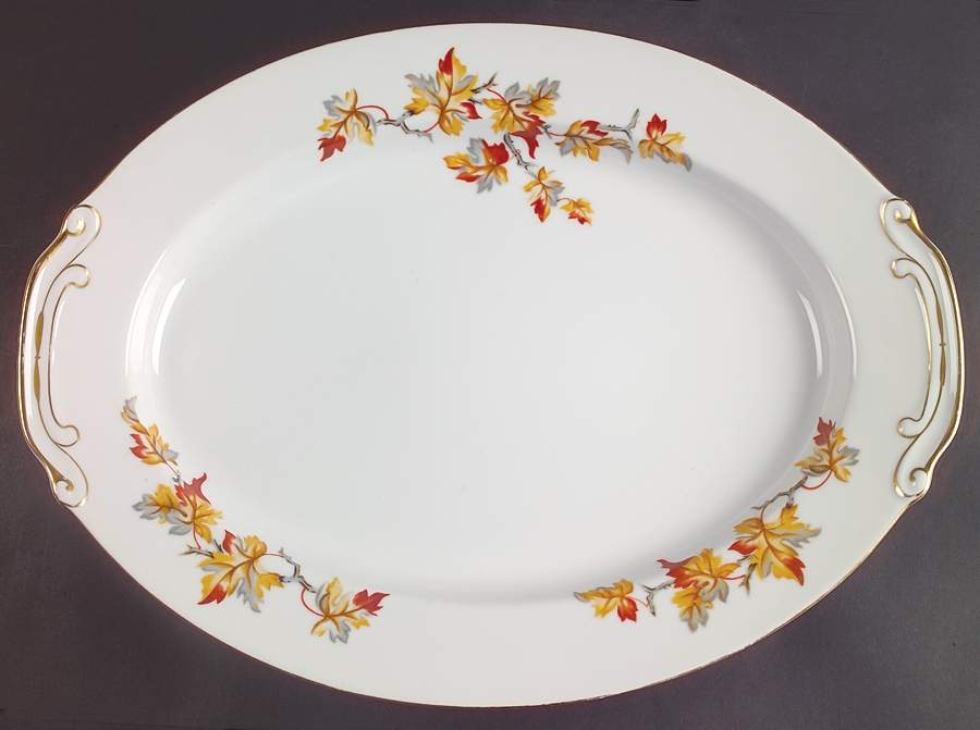 Golden Autumn 16" Oval Serving Platter by Craftsman (Japan)-1