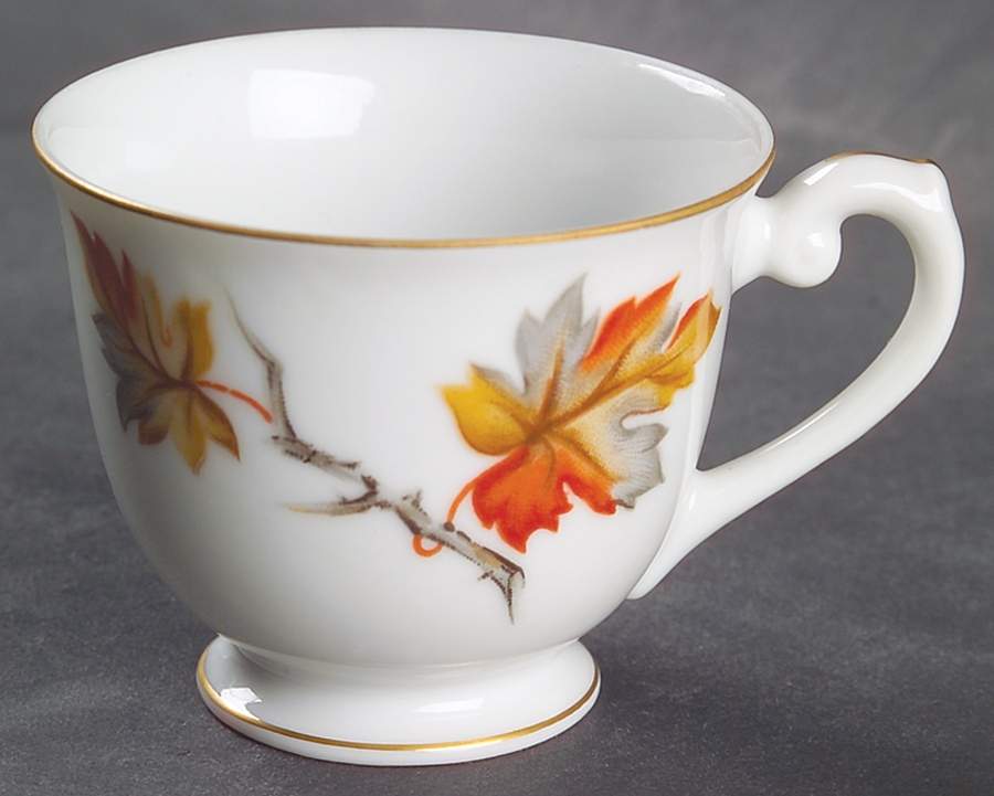 Golden Autumn Footed Demitasse Cup by Craftsman (Japan)-1