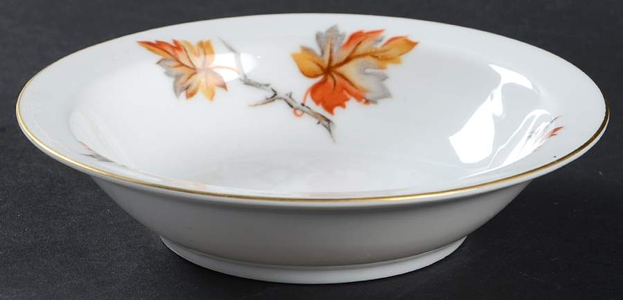 Golden Autumn Rim Fruit/Dessert (Sauce) Bowl by Craftsman (Japan)-1