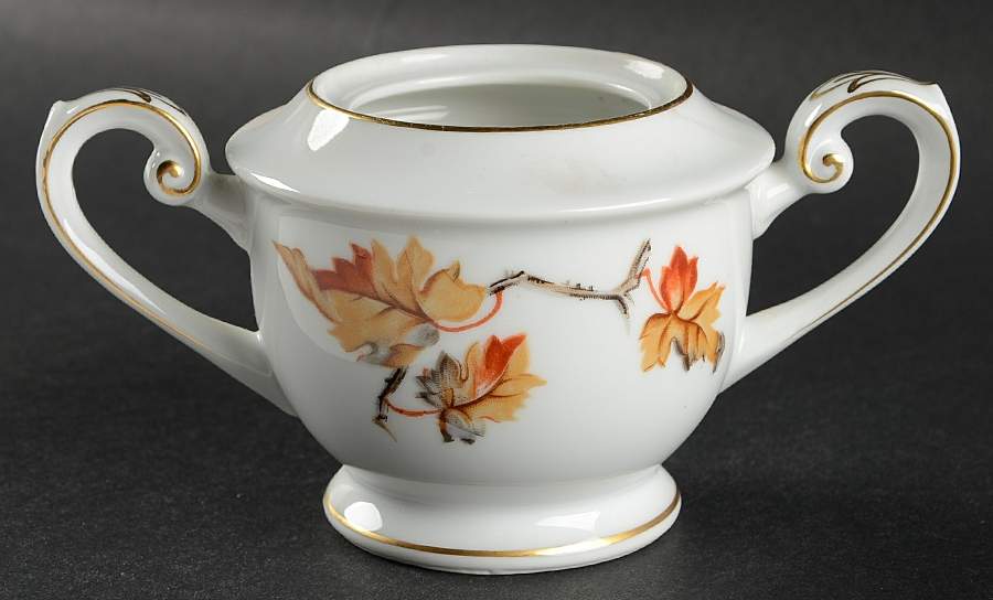Golden Autumn Sugar Bowl No Lid by Craftsman (Japan)-1