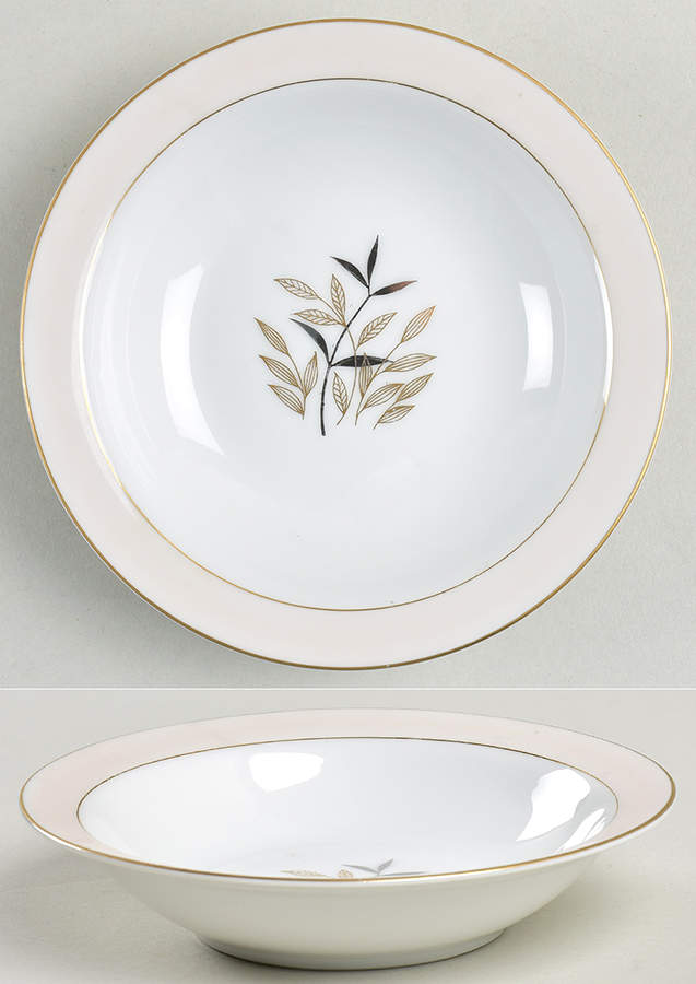Goodyears (No #, Pink Band) Rim Fruit/Dessert (Sauce) Bowl by Craftsman (Japan)-1
