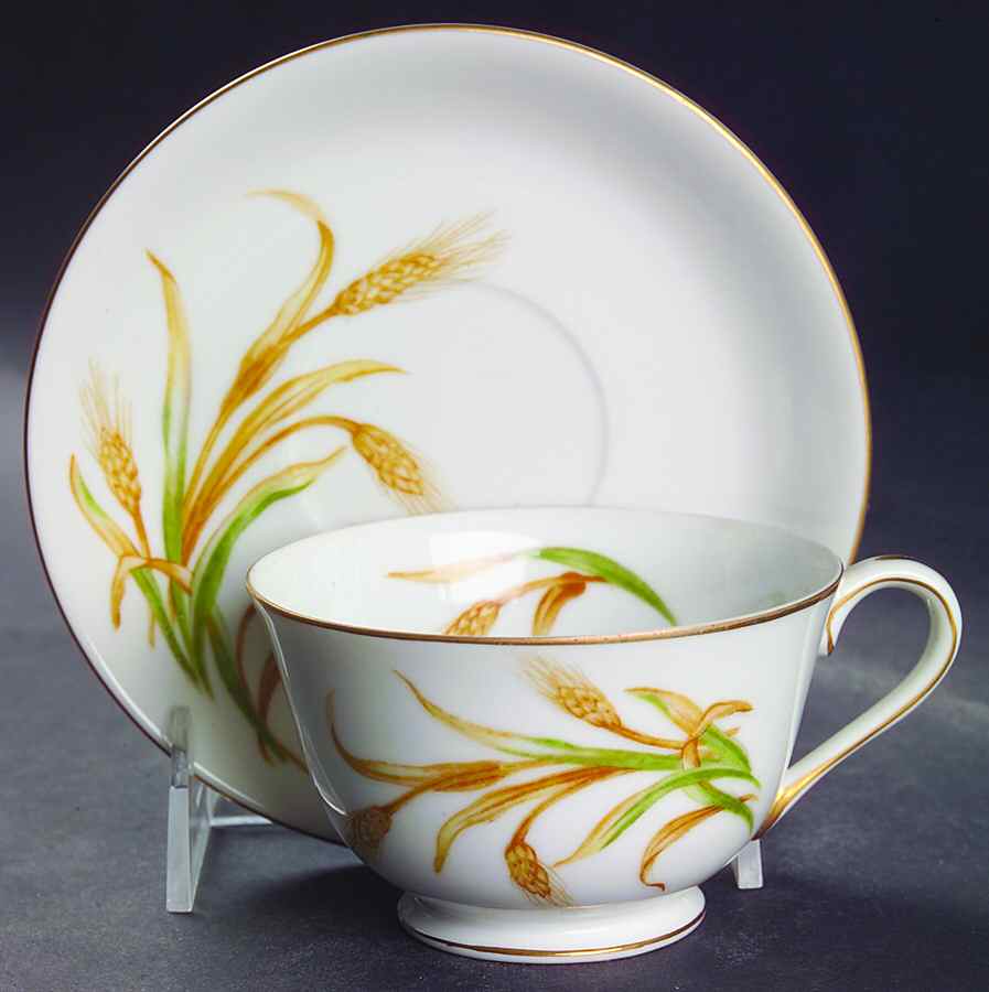 Harvest Footed Cup & Saucer Set by Craftsman (Japan)-1