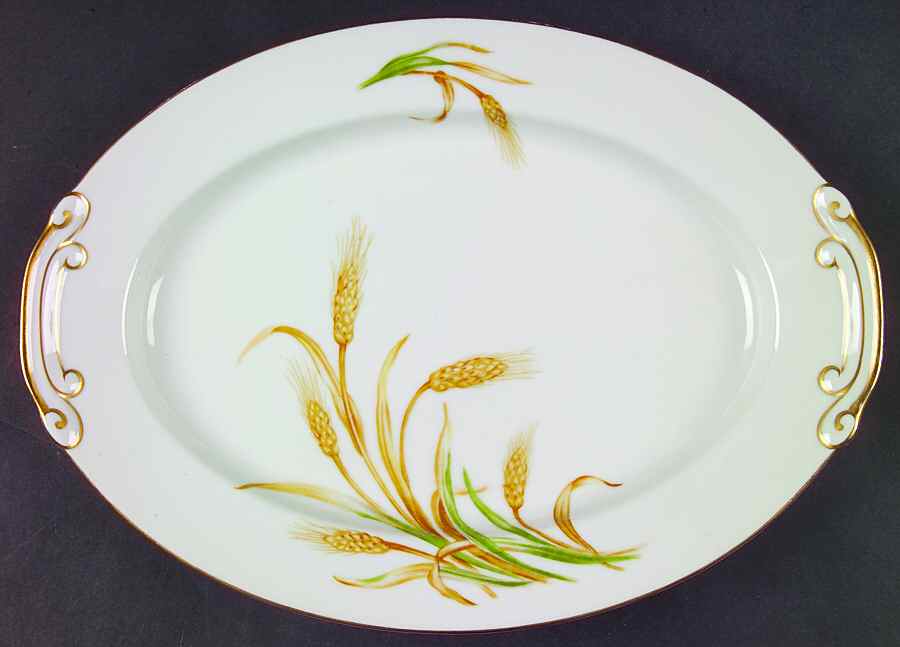 Harvest 12" Oval Serving Platter by Craftsman (Japan)-1