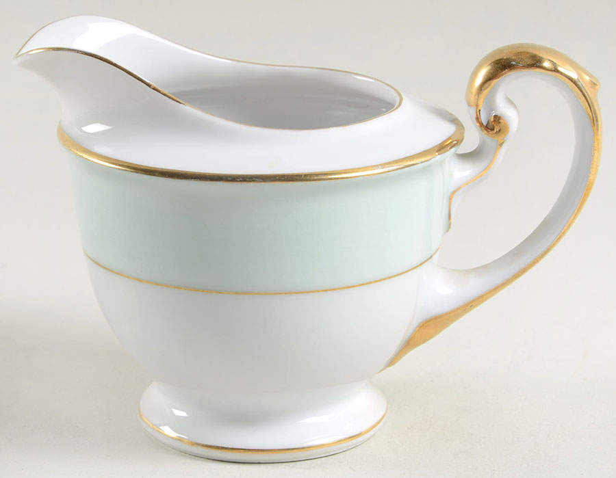 Heirloom(Green Rim) Creamer by Craftsman (Japan)-1