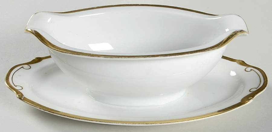 Heritage Gravy Boat with Attached Underplate by Craftsman (Japan)-1