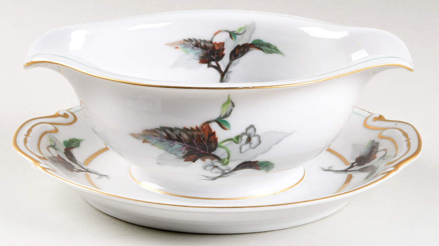 Imperial Gravy Boat with Attached Underplate by Craftsman (Japan)-1