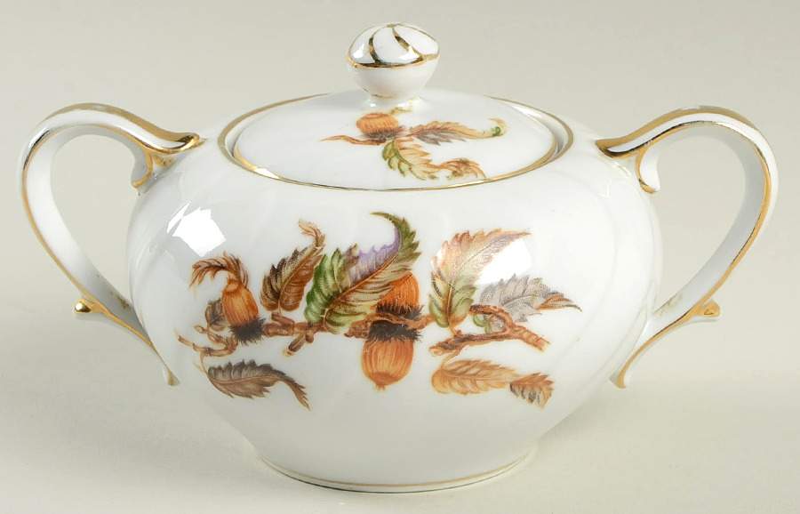 Indian Summer Sugar Bowl & Lid by Craftsman (Japan)-1