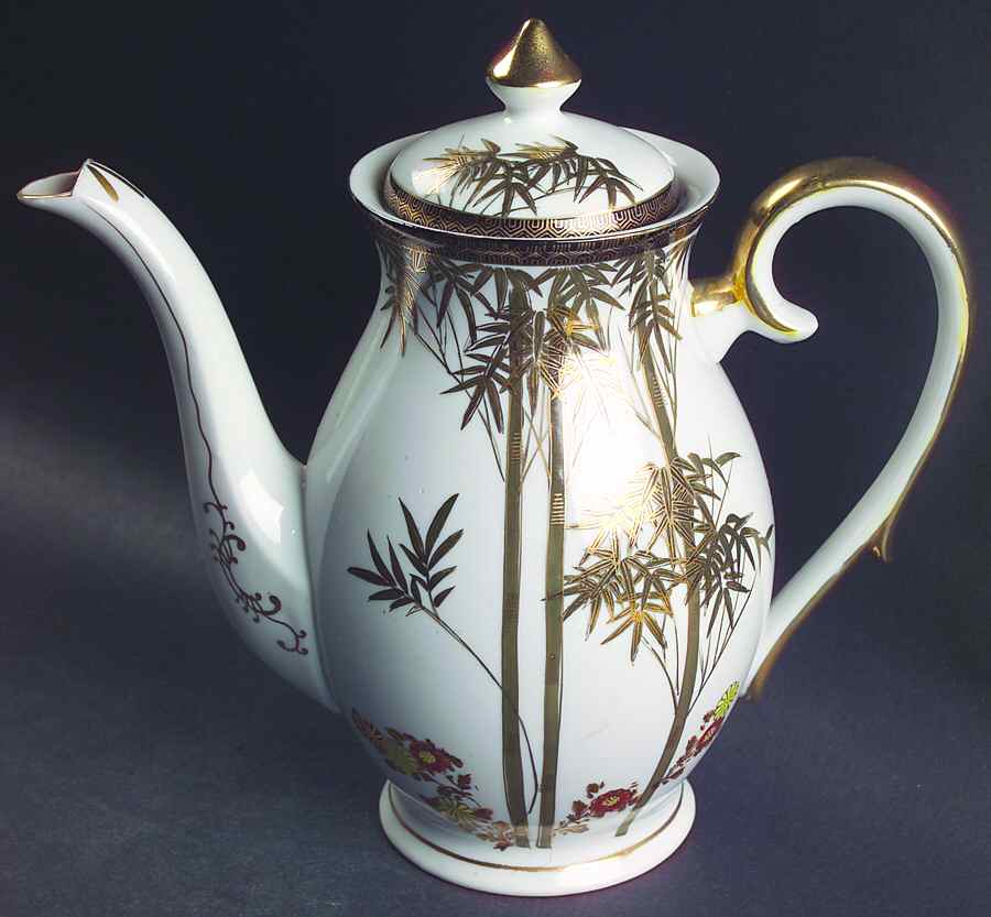 Kutani Coffee Pot & Lid by Craftsman (Japan)-1