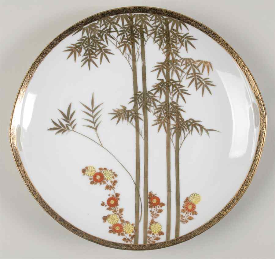 Kutani Handled Cake Plate by Craftsman (Japan)-1