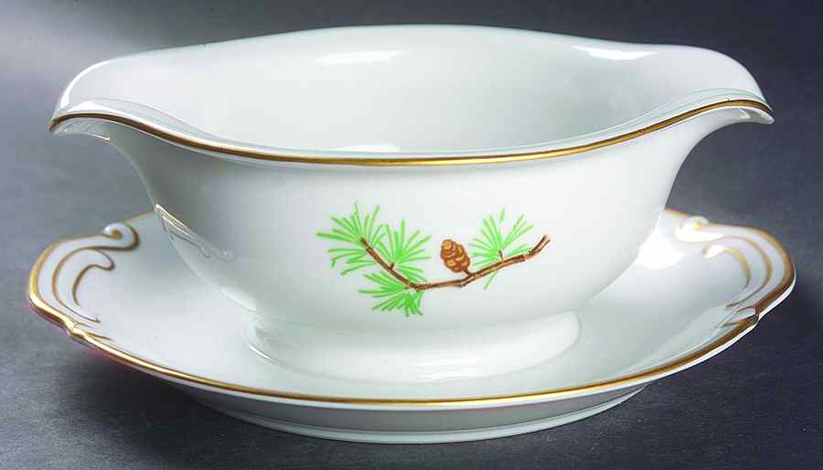 Pioneers Gravy Boat with Attached Underplate by Craftsman (Japan)-1