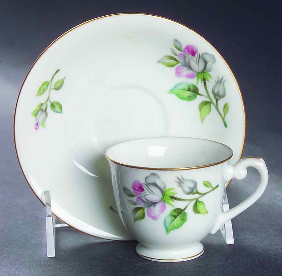 Princess Footed Demitasse Cup & Saucer Set by Craftsman (Japan)-1