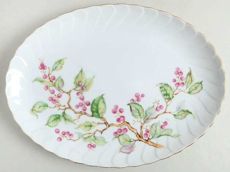 Romance 14" Oval Serving Platter by Craftsman (Japan)-1