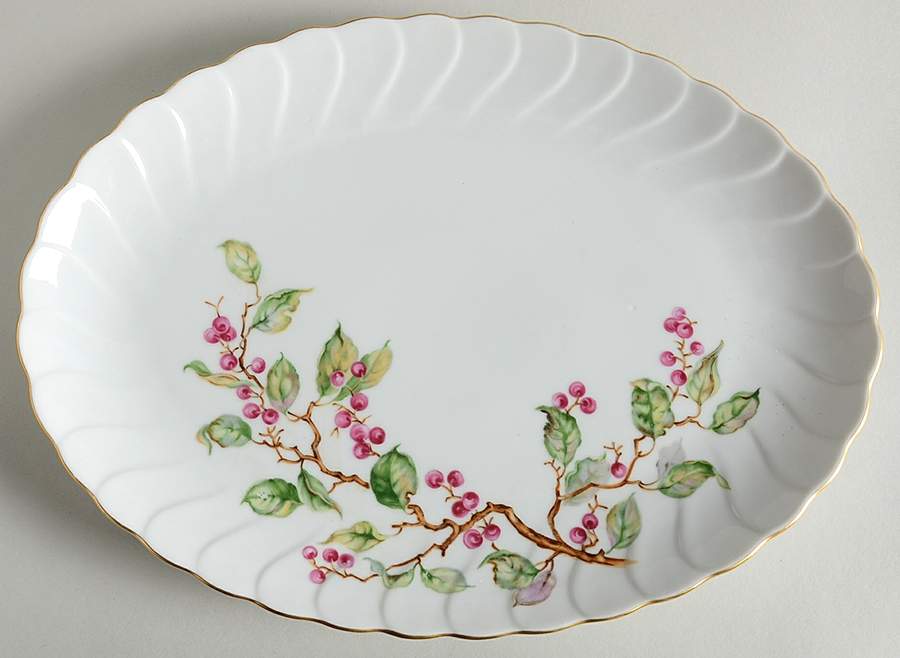 Romance 12" Oval Serving Platter by Craftsman (Japan)-1