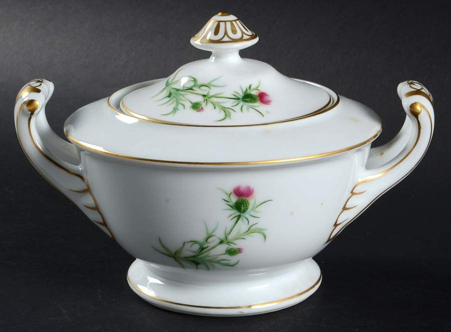 Thistle (355) Sugar Bowl & Lid by Craftsman (Japan)-1