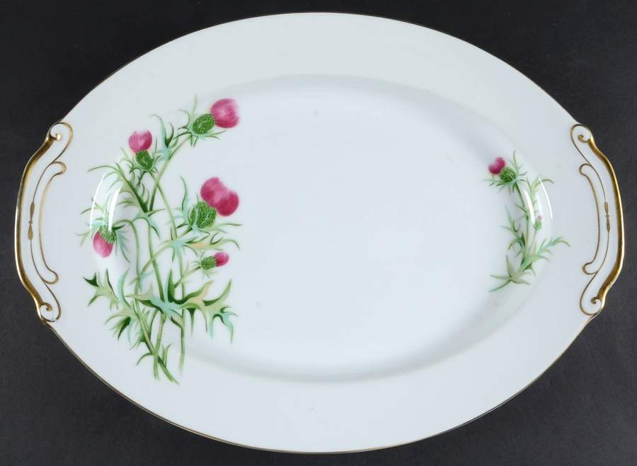 Thistle (355) 16" Oval Serving Platter by Craftsman (Japan)-1
