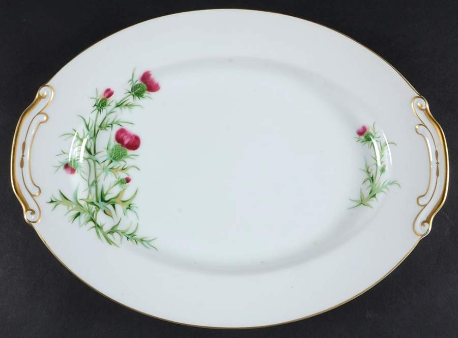 Thistle (355) 12" Oval Serving Platter by Craftsman (Japan)-1