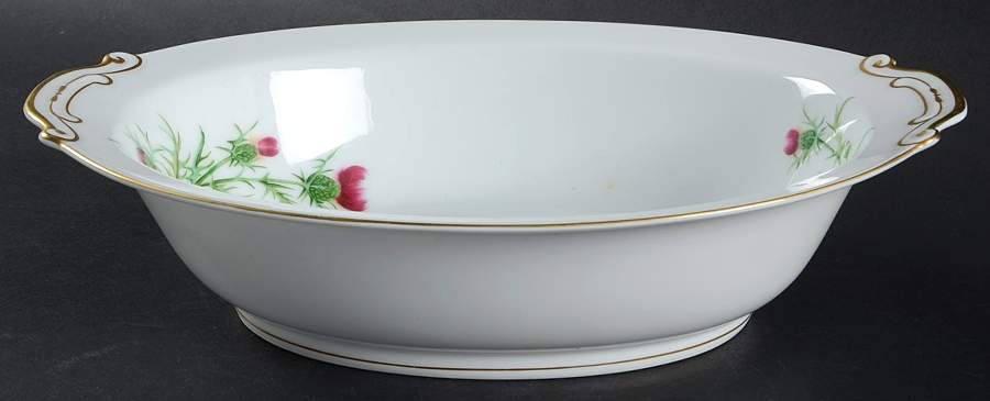 Thistle (355) 10" Oval Vegetable Bowl by Craftsman (Japan)-1