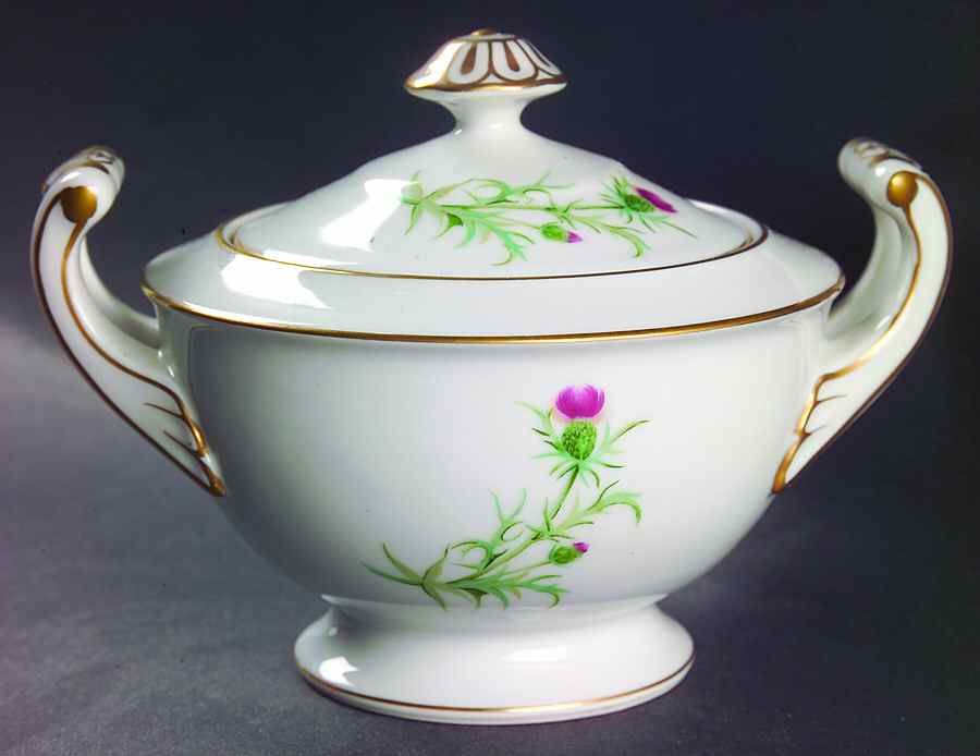 Thistle (371) Sugar Bowl & Lid by Craftsman (Japan)-1