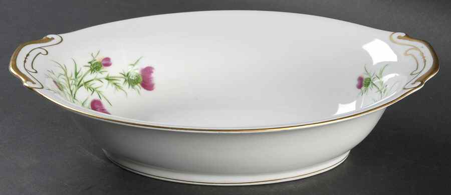 Thistle (371) 11" Oval Vegetable Bowl by Craftsman (Japan)-1