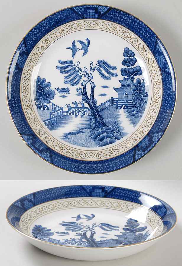 Willow Blue Coupe Soup Bowl by Craftsman (Japan)-1