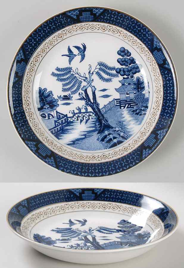 Willow Blue Coupe Soup Bowl by Craftsman (Japan)-1
