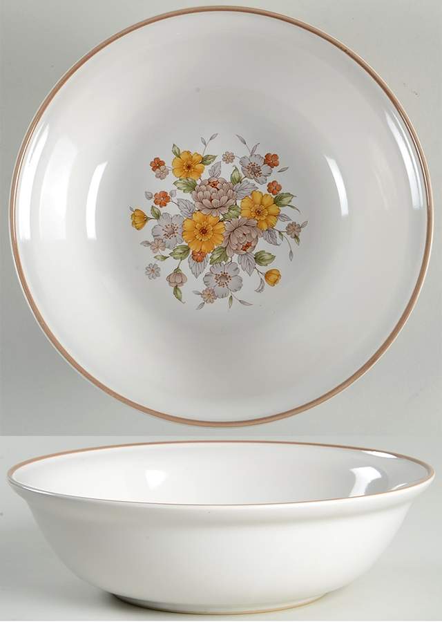 Autumn Bouquet 9" Round Vegetable Bowl by Carico-1