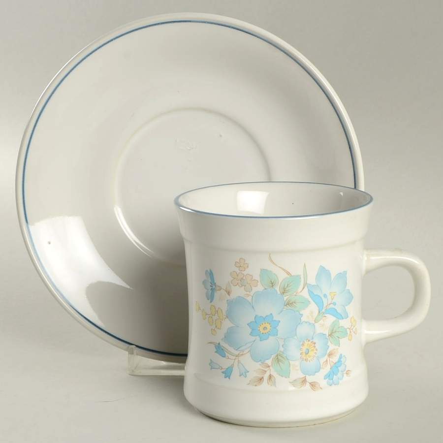 Celeste Flat Cup & Saucer Set by Carico-1