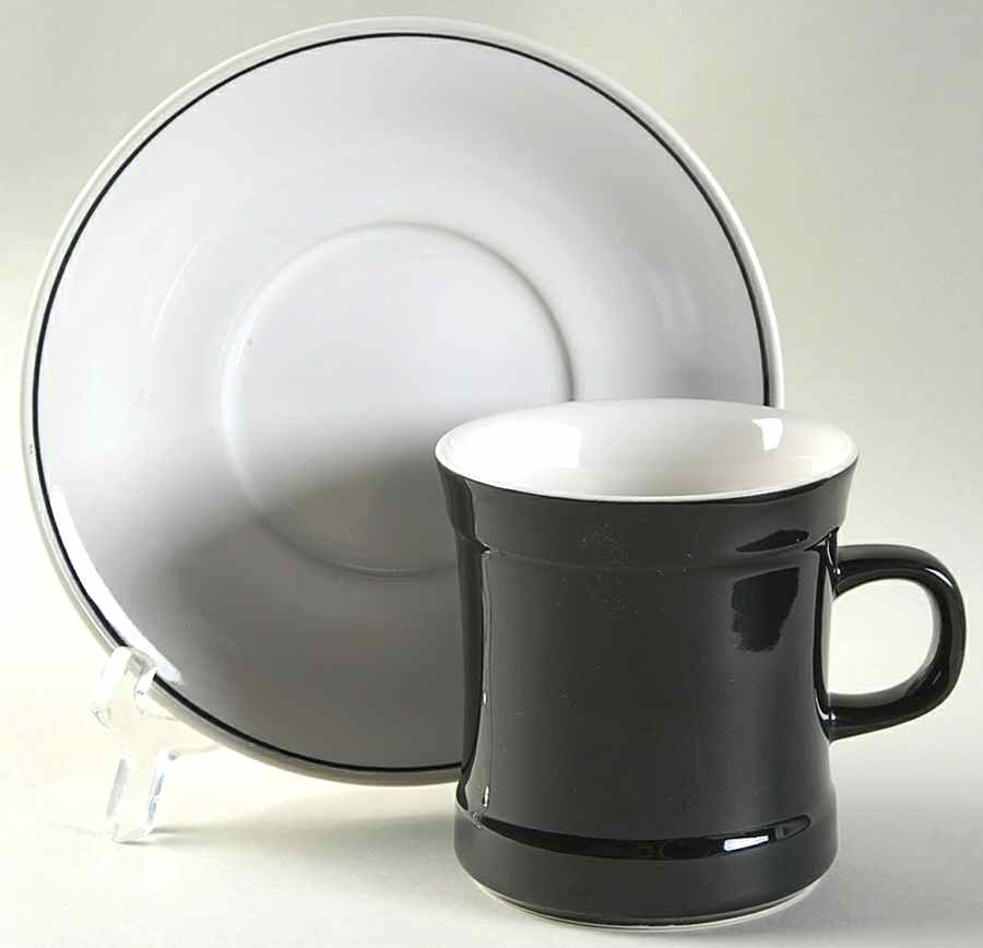 Illusion Flat Cup & Saucer Set by Carico-1