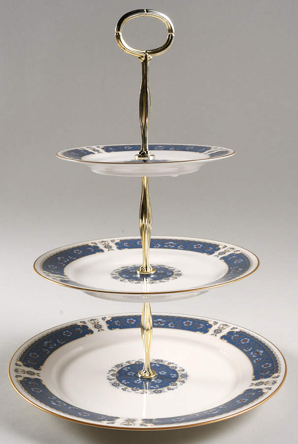 Renaissance 13 7/8"-14 1/4" 3-Tiered Serving Tray(DP,SP,BB) HC by Carico-1