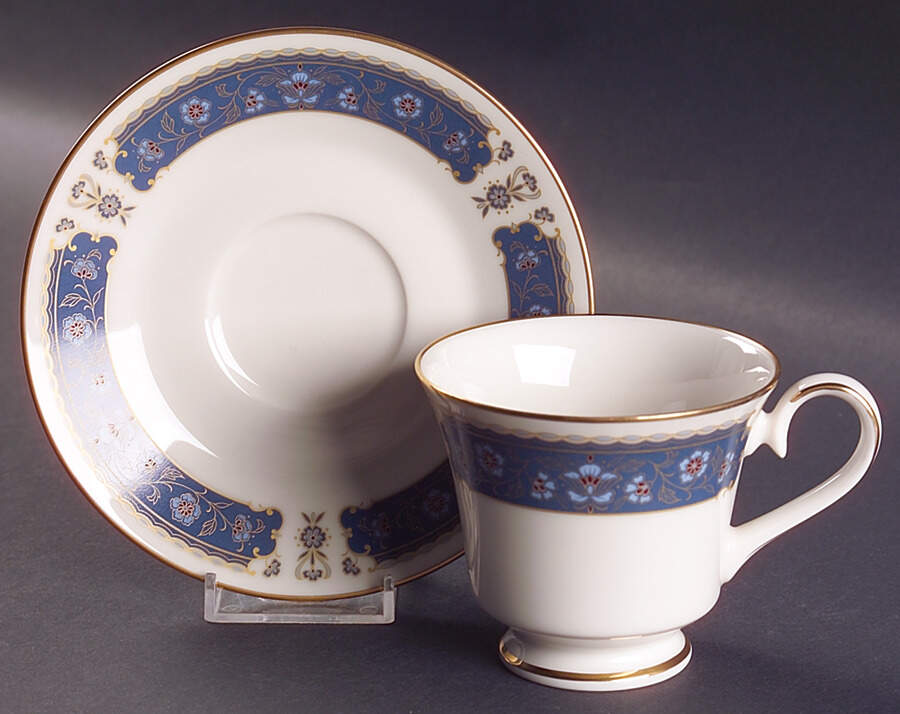 Renaissance Footed Cup & Saucer Set by Carico-1