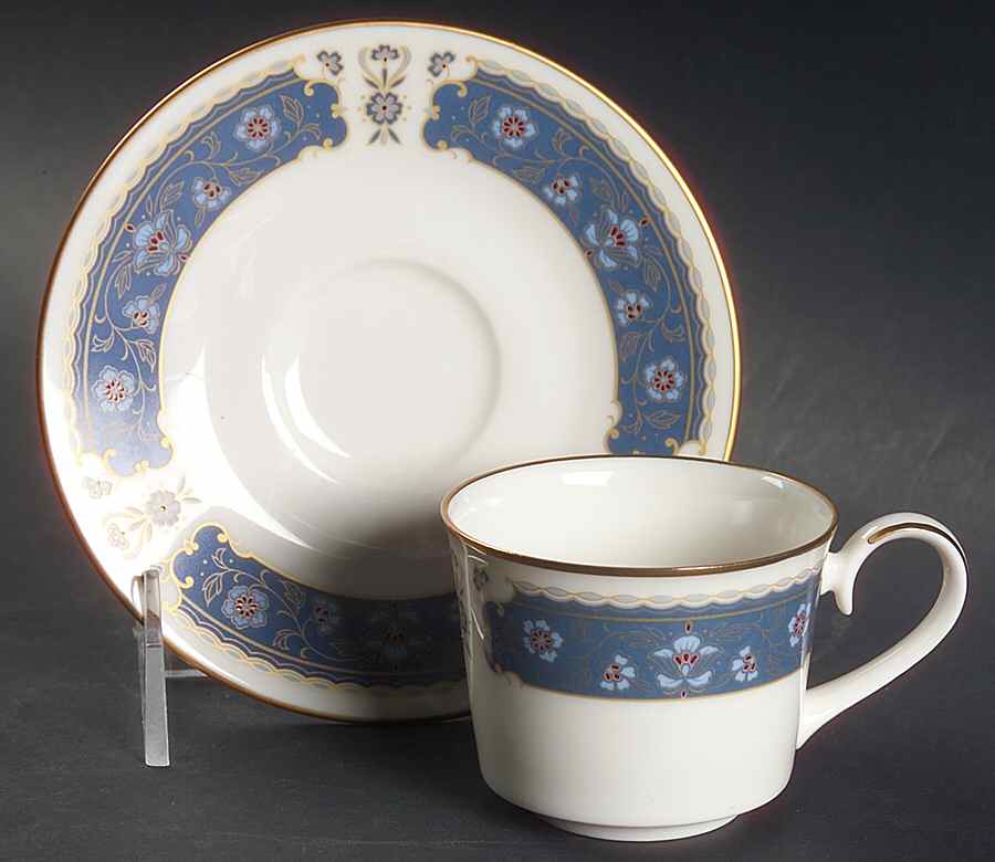Renaissance Flat Demitasse Cup & Saucer Set by Carico-1