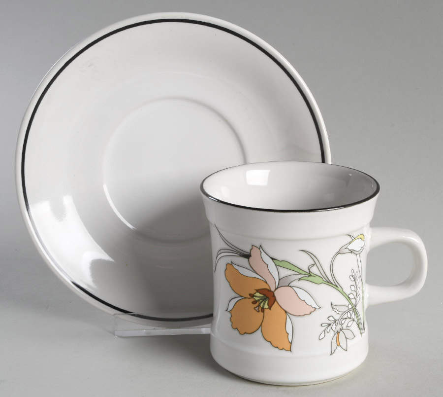 Serenity Flat Cup & Saucer Set by Carico-1