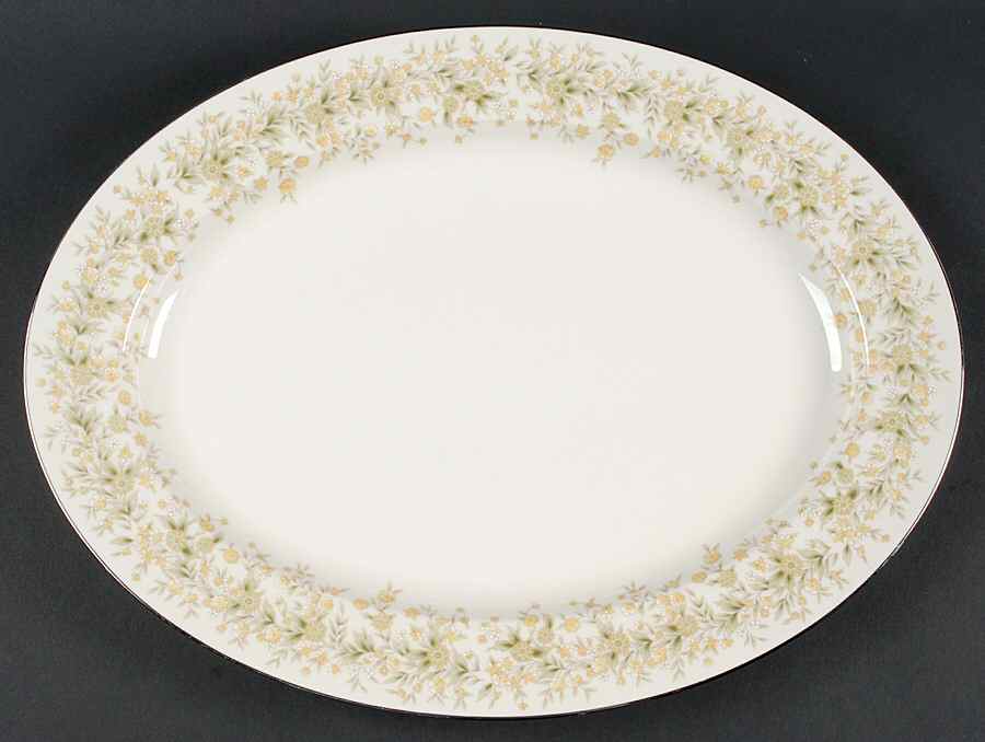 Wild Flower 16" Oval Serving Platter by Carico-1