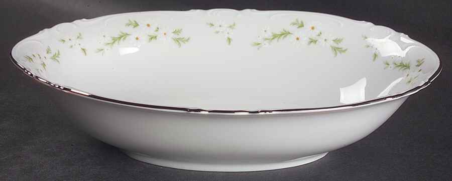 Bridal Wreath 10" Oval Vegetable Bowl by Crown Jewel-1