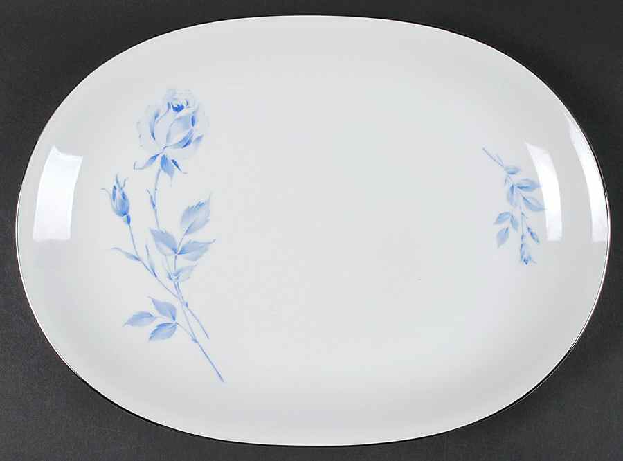 Candlelight Rose 13" Oval Serving Platter by Crown Jewel-1