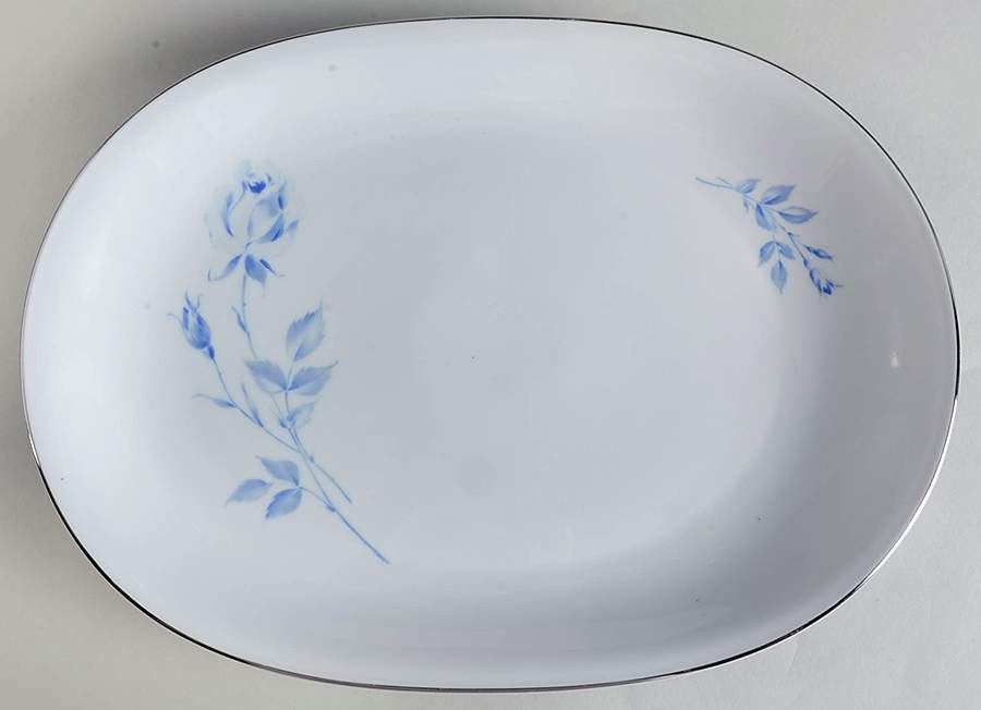 Candlelight Rose 14" Oval Serving Platter by Crown Jewel-1