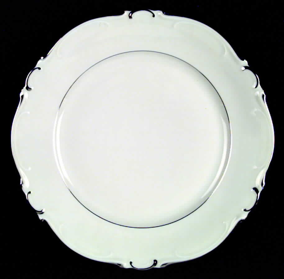 Elegance (Scroll Rim) Dinner Plate by Crown Jewel-1