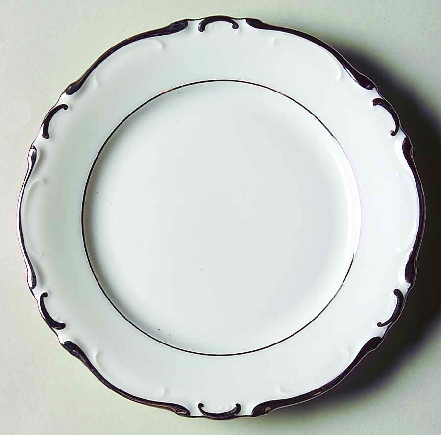 Elegance (Scroll Rim) Bread & Butter Plate by Crown Jewel-1