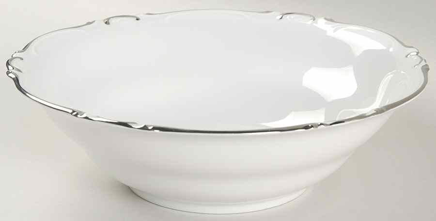 Elegance (Scroll Rim) 8" Round Vegetable Bowl by Crown Jewel-1